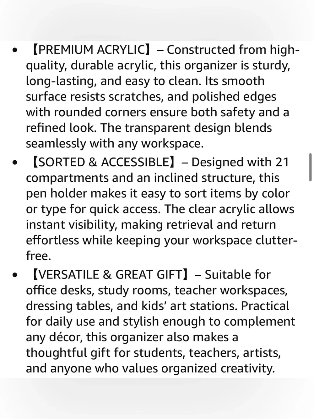High capacity pencil, pen, marker desk organizer NIB NEW - makes